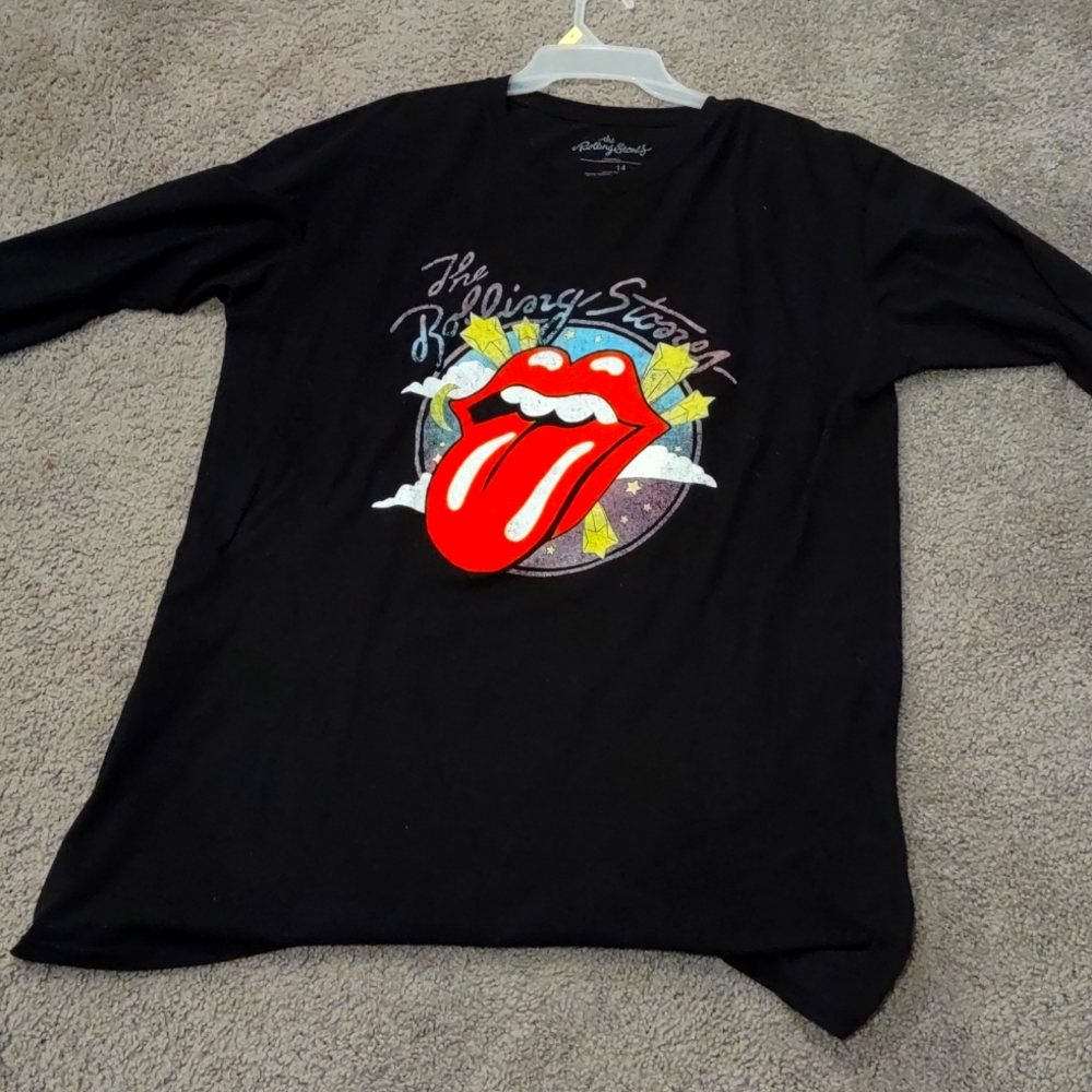 🎁😎🤘ROLLING STONES TEE SHIRT DRESS SZ14 LOOKS AWESOME WTH TIGHTS & BOOTS🤘🤘🤘